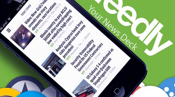 Smartphone News App Feedly